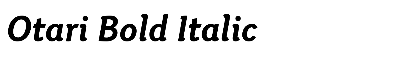 Otari Bold Italic